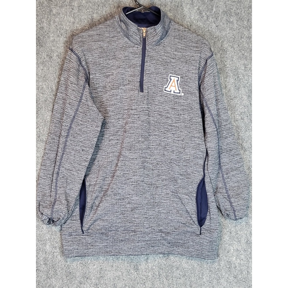 Arizona Wildcats Quarter Zip Pullover Sweatshirt Mens‎ Medium Gray Athletic NCAA